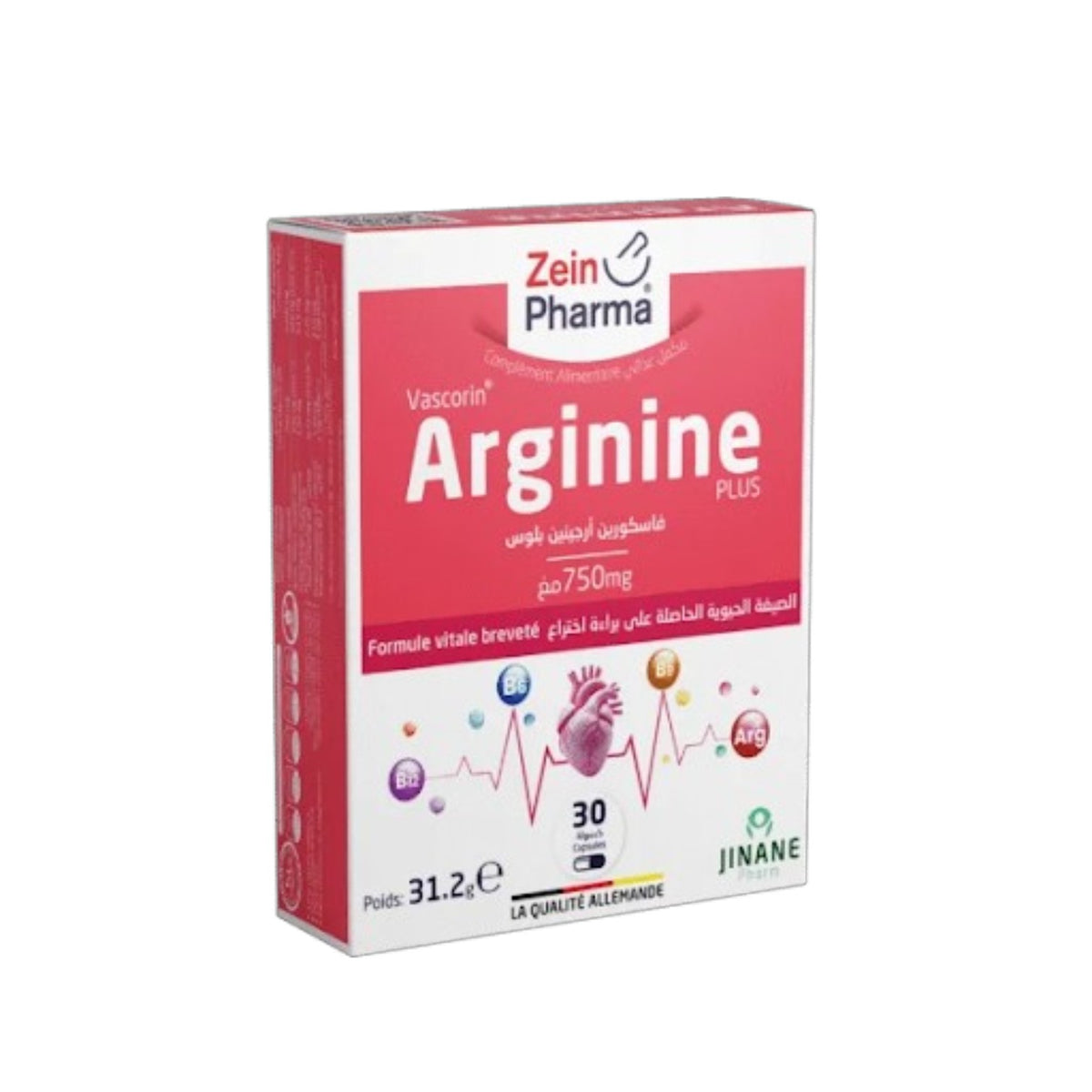 ZEIN PHARMA Vascorin Arginin plus 30 caps