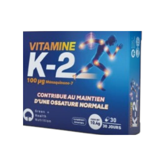 GREEN Vitamine K2  100µg 30 gélules