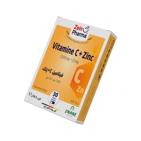 ZEIN PHARMA Vitamin C +Zinc (1000mg+20mg) Bte 30 caps